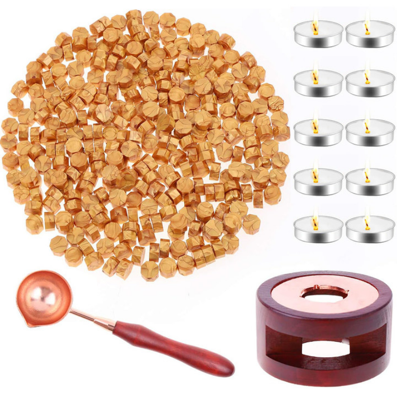 Wax Seal Set Includes 200 Gold - مراجعة Wax Seal Stamp Set وسعره