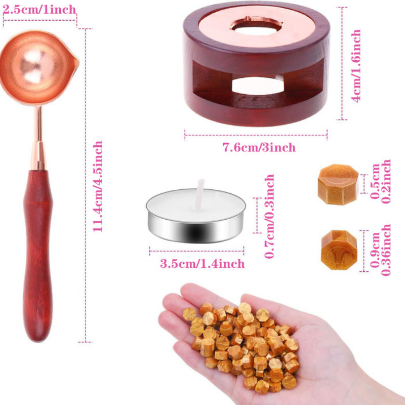 Wax Seal Set Includes 200 Gold - مراجعة Wax Seal Stamp Set وسعره