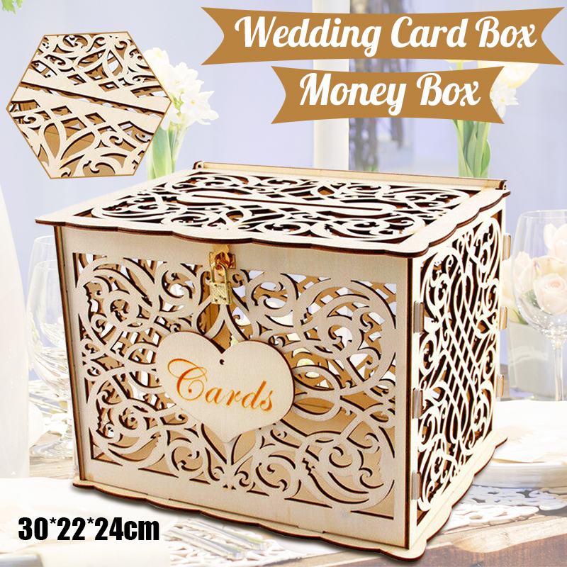 30X24X21cm DIY Wedding Gift Ca - مراجعة Card Index Box وسعره