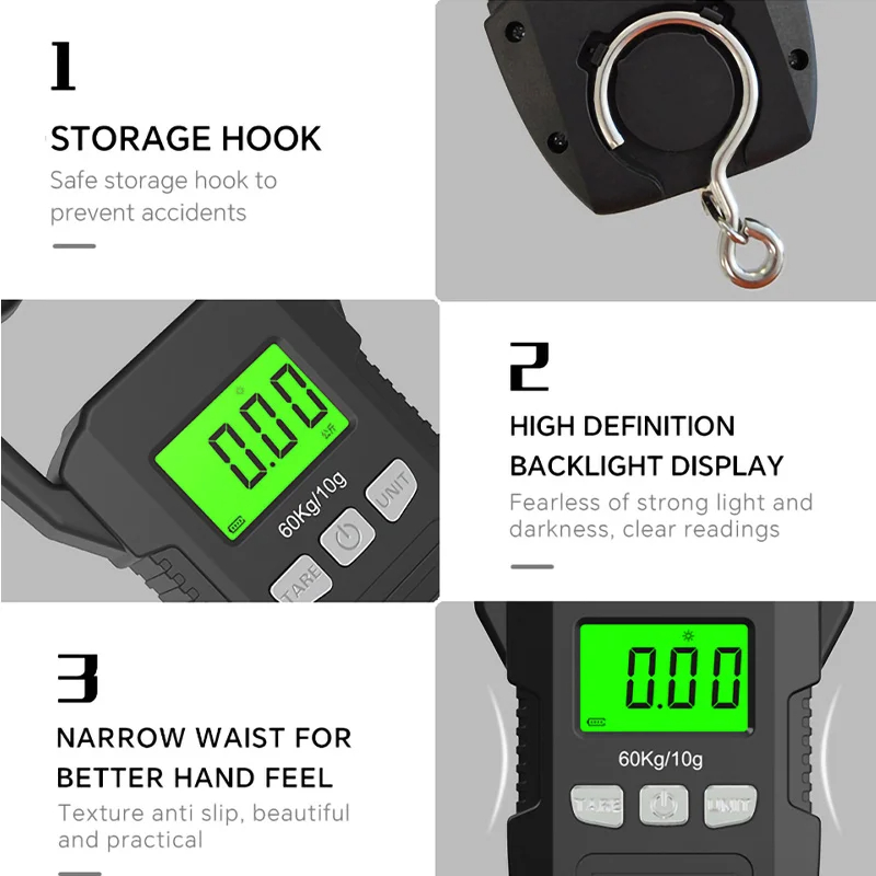 60kg/10g LCD Digital Hanging S - مراجعة Tape Dispenser Weighted وسعره