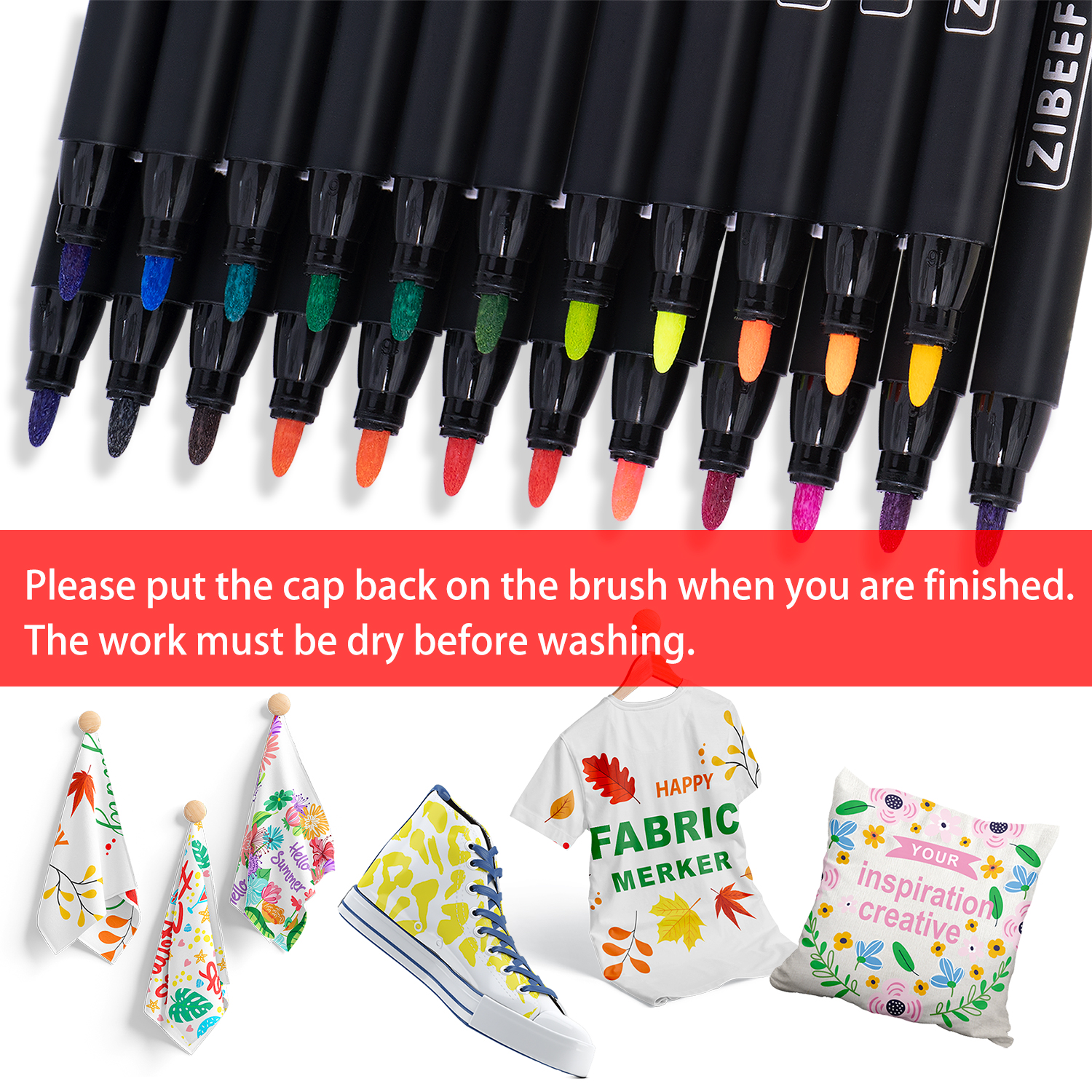 12/24 Color Fabric Markers-Fin - مراجعة Correction Pen Fine وسعره