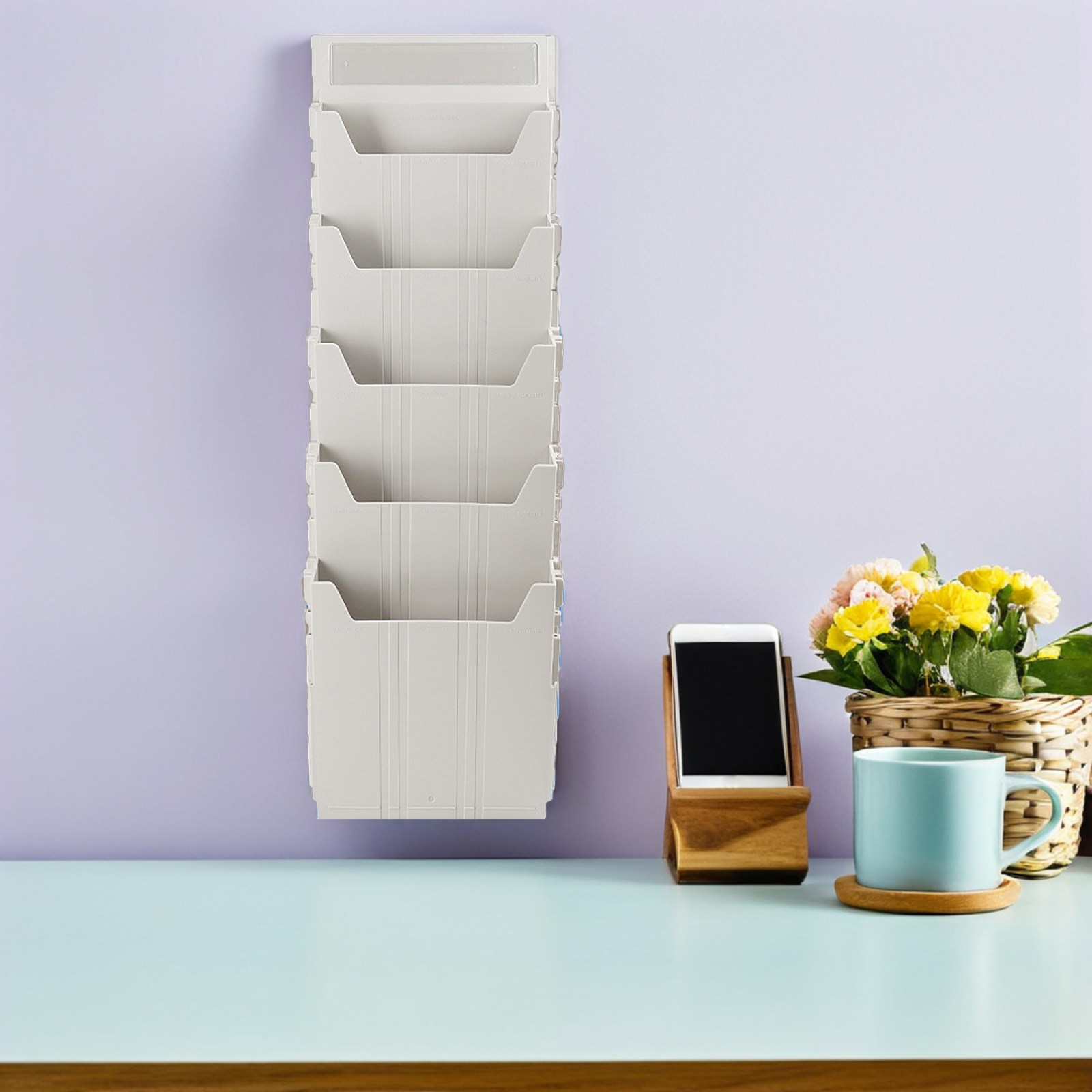Wall Mounted File Organizer Ad - مراجعة Magazine Holder Rack وسعره