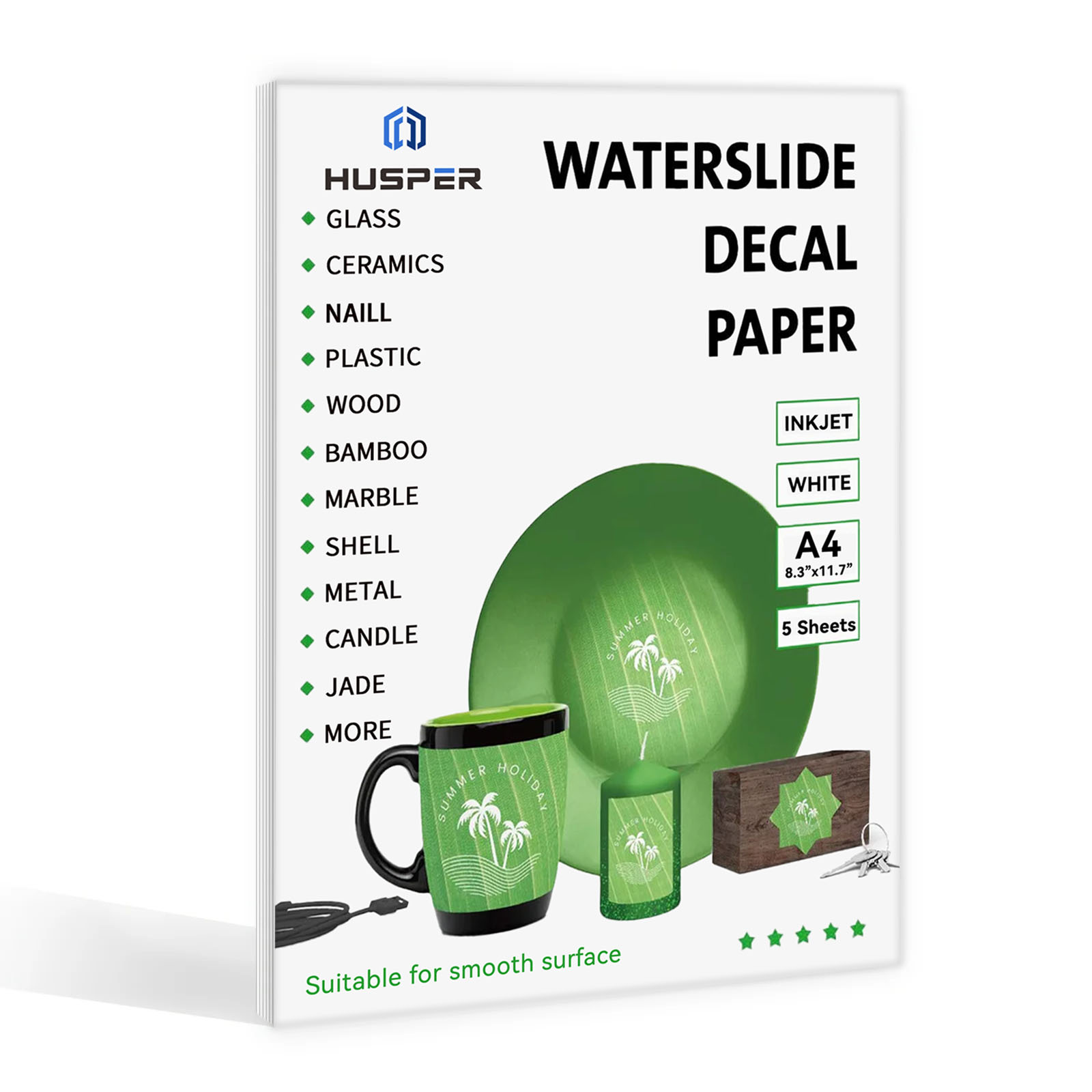 5 Sheets A4 Size Water Slide D - مراجعة Ink Blotter Paper وسعره
