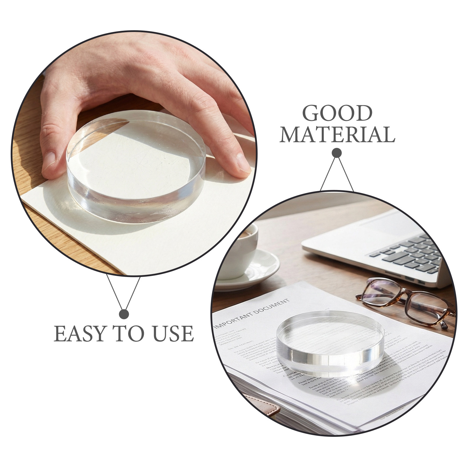 3.15 Inch Round Clear Crystal  - مراجعة Book Weight Glass وسعره