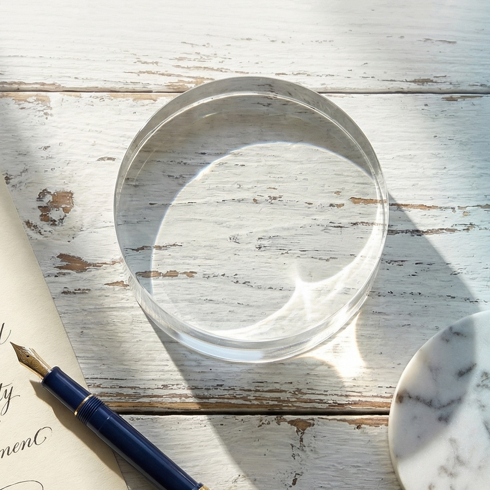 3.15 Inch Round Clear Crystal  - مراجعة Book Weight Glass وسعره