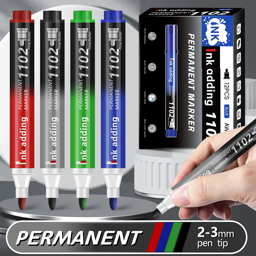 4/6/12 pcs/Set Permanent Marke - مراجعة Correction Pen Fine وسعره