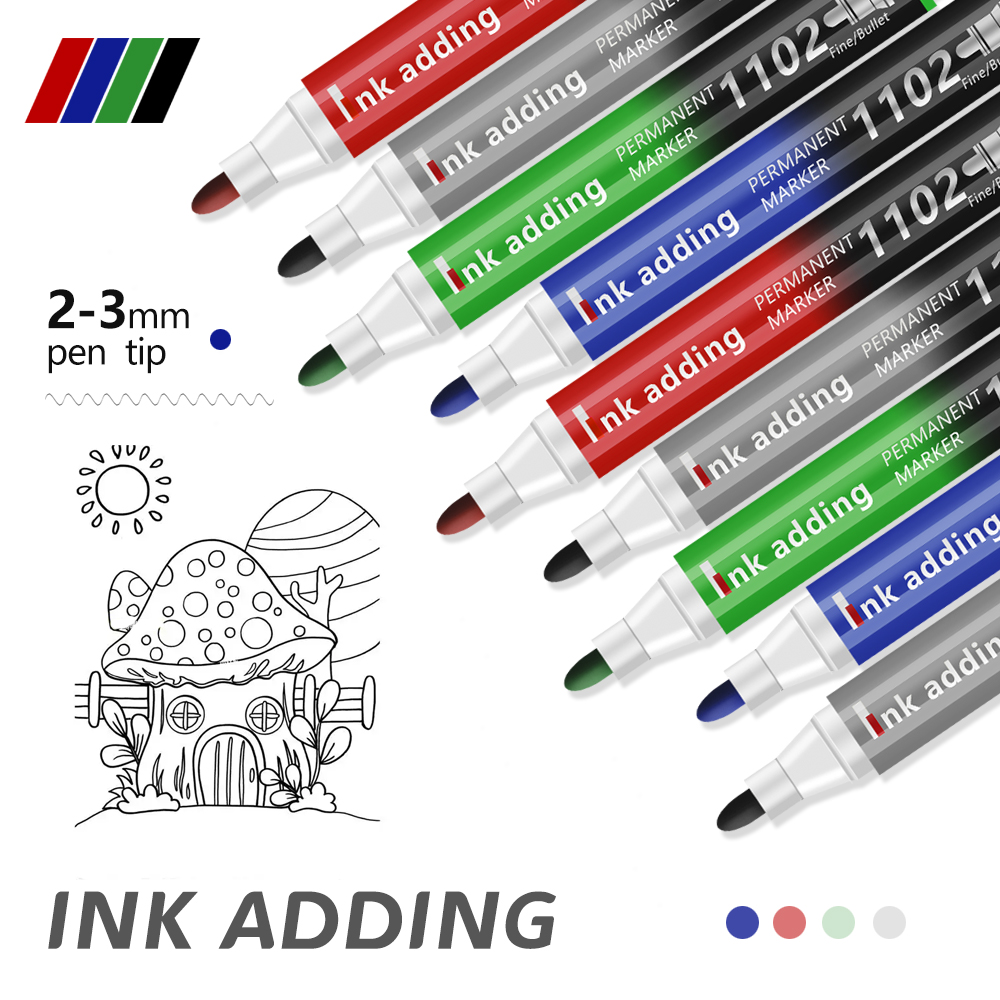 4/6/12 pcs/Set Permanent Marke - مراجعة Correction Pen Fine وسعره
