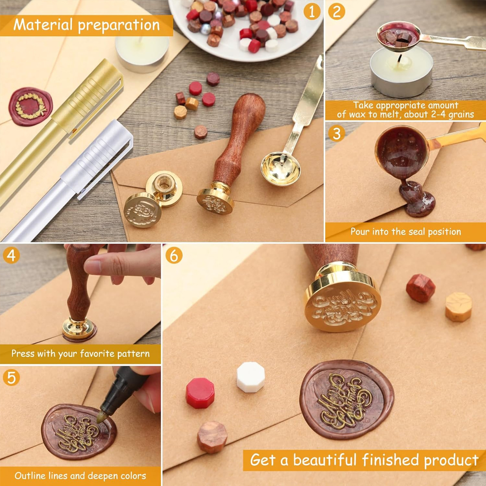 Custom Wax Seal Stamp, Persona - مراجعة Wax Seal Stamp Set وسعره