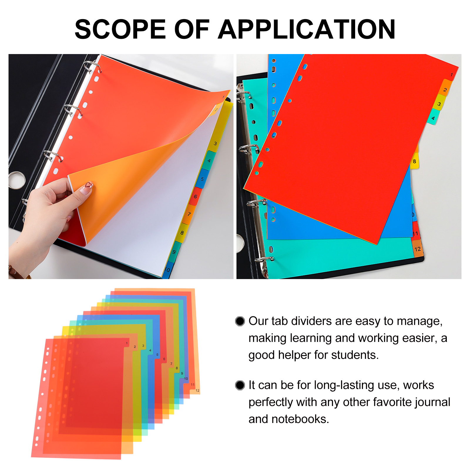 A4 Separated Loose Leaf Page D - مراجعة Tab Divider A4 وسعره