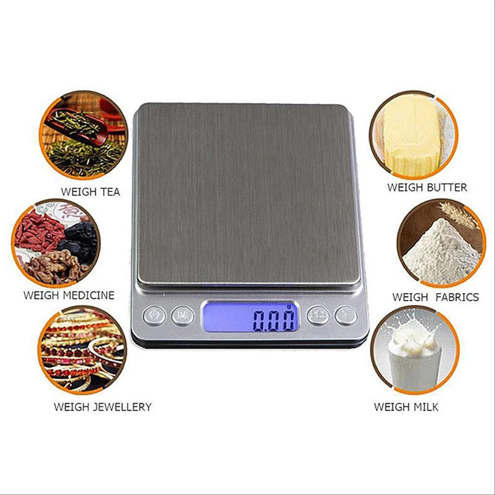 3000g X 0.1g Digital Gram Scal - مراجعة Tape Dispenser Weighted وسعره