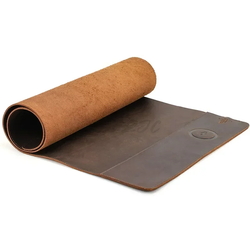Vintage Cowhide Mouse Pad with - مراجعة Leather Desk Pad وسعره