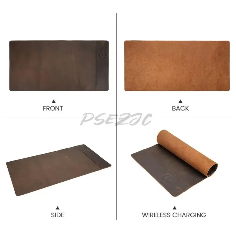Vintage Cowhide Mouse Pad with - مراجعة Leather Desk Pad وسعره