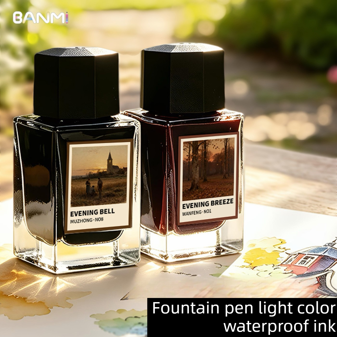 BANMI 10 Color Fountain Pens I - مراجعة Fountain Pen Bottled Ink وسعره