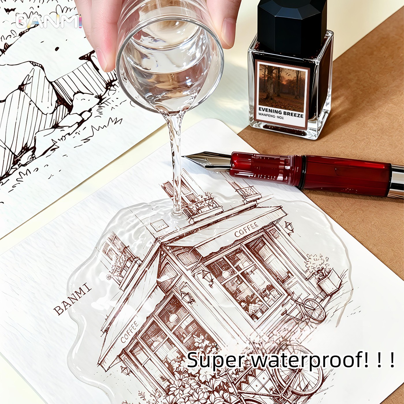 BANMI 10 Color Fountain Pens I - مراجعة Fountain Pen Bottled Ink وسعره