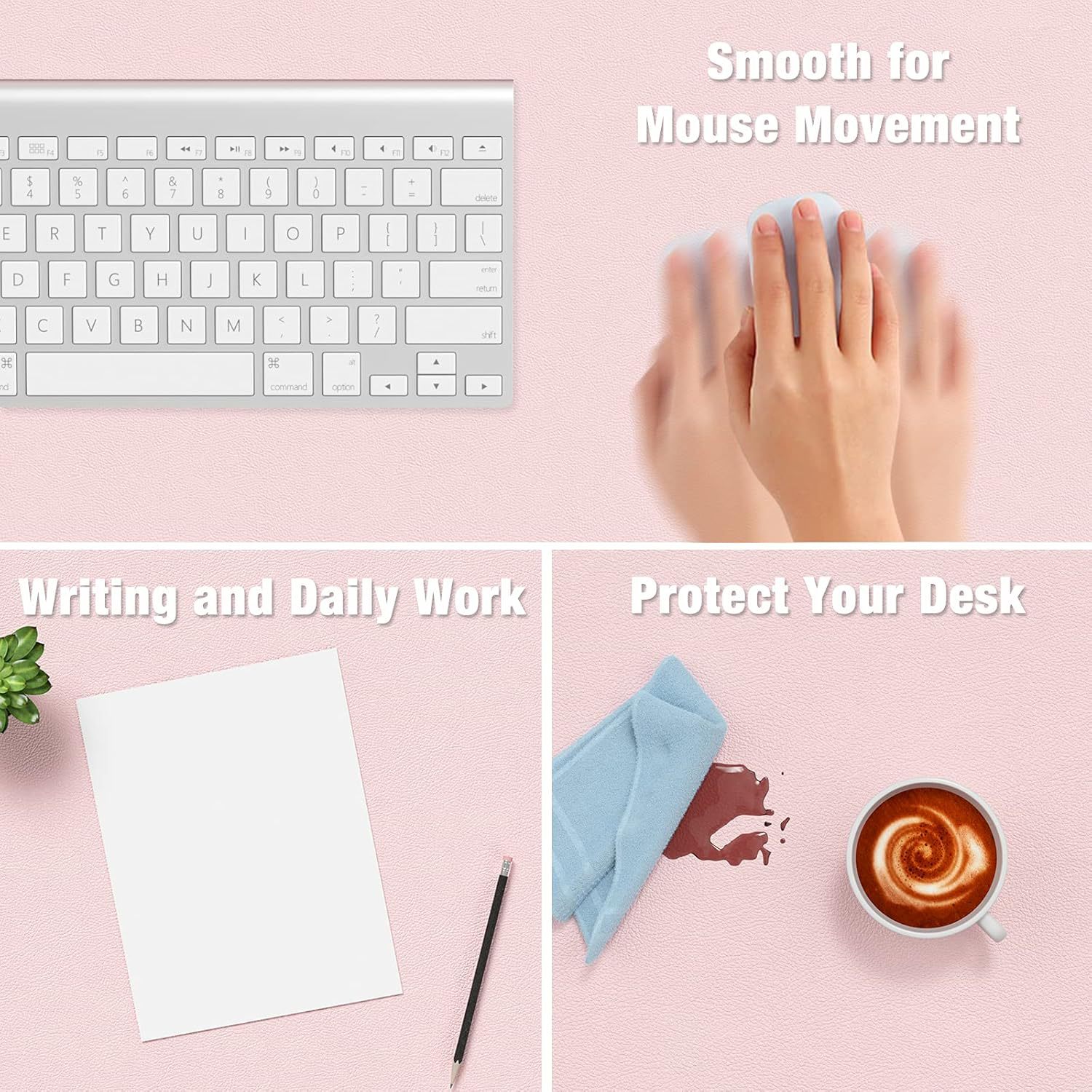 1 Pcs Large Size 60*30mm Offic - مراجعة Leather Desk Pad وسعره