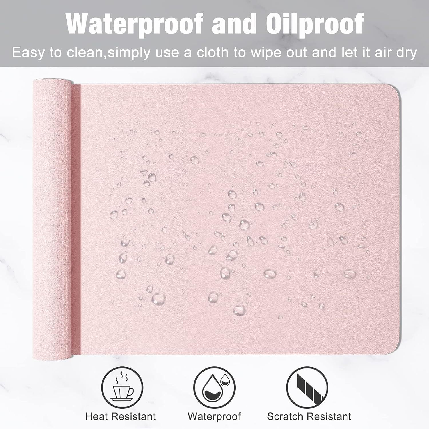 1 Pcs Large Size 60*30mm Offic - مراجعة Leather Desk Pad وسعره