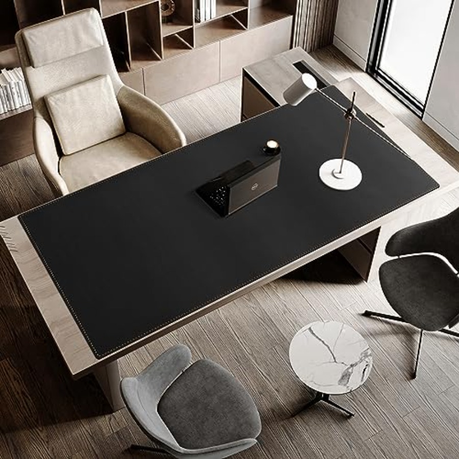 63x31.5 Leather Desk Mat XXL L - مراجعة Leather Desk Pad وسعره