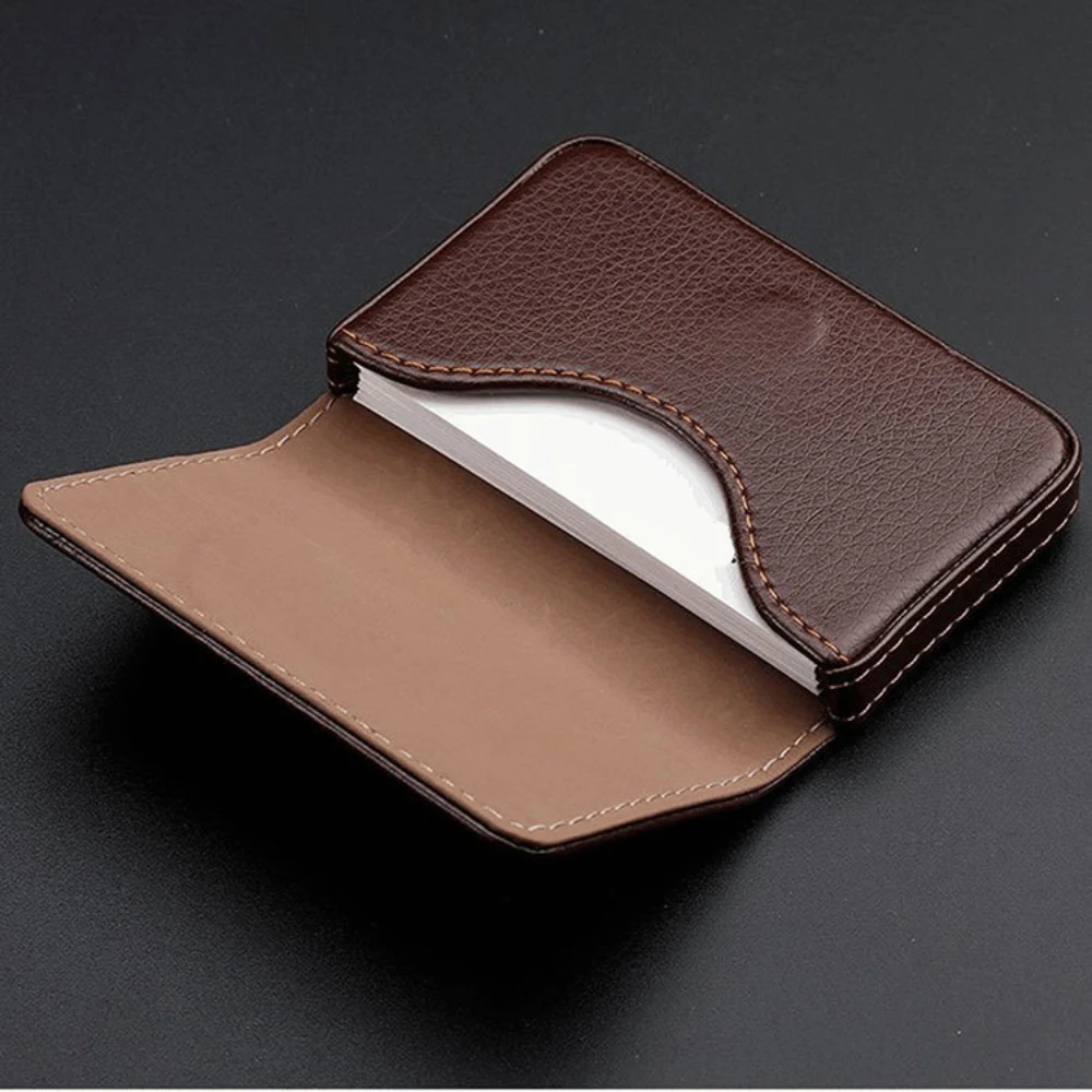 Sized Stitched PU Leather Cred - مراجعة Index Card Holder وسعره