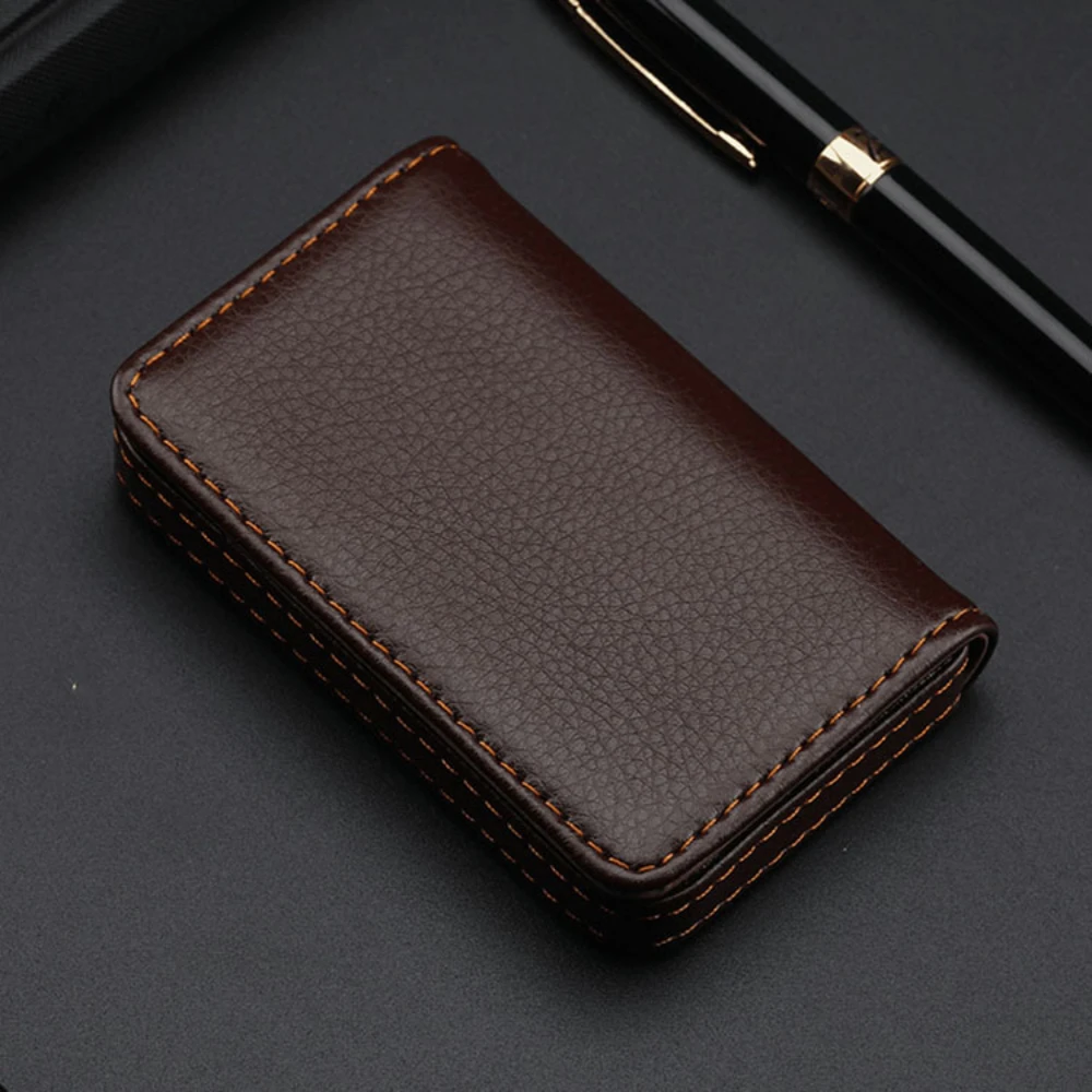 Sized Stitched PU Leather Cred - مراجعة Index Card Holder وسعره