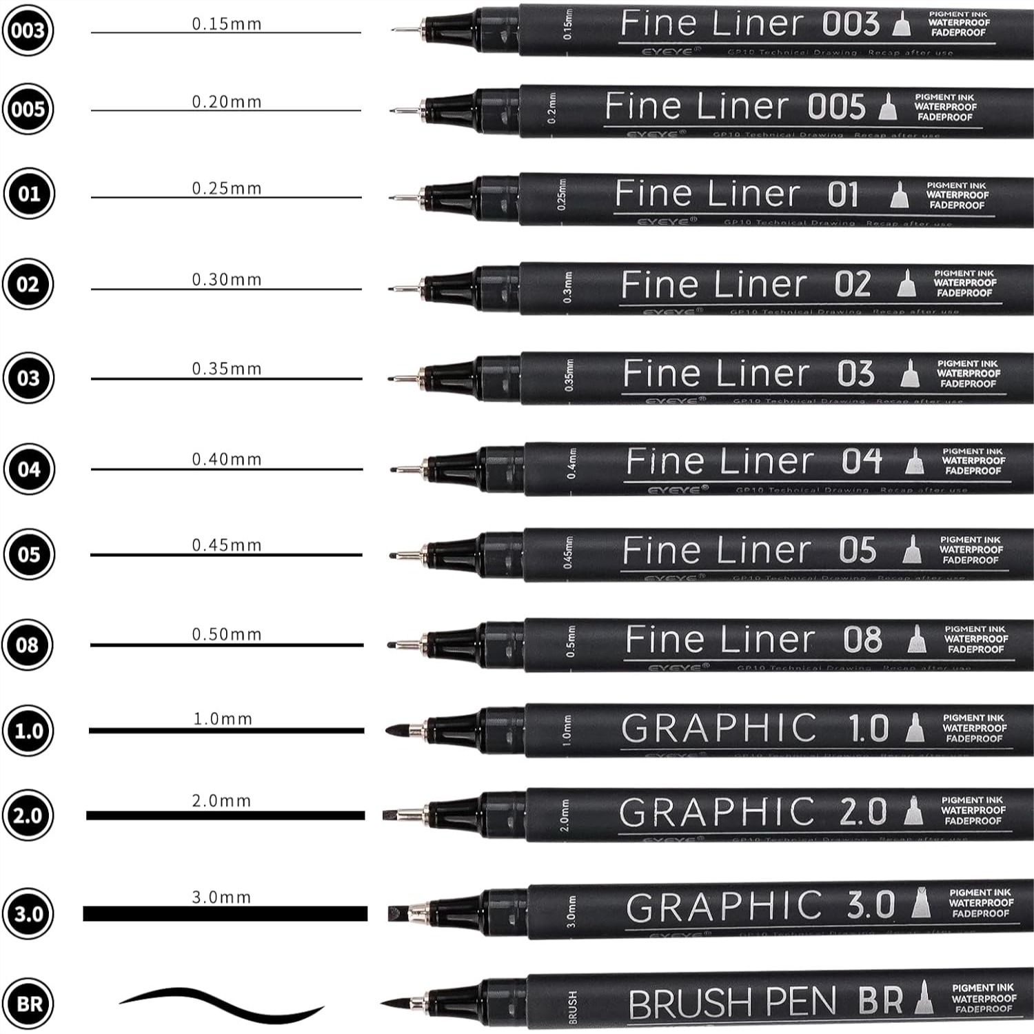 Micro Fineliner Pens Set, 12 B - مراجعة Archive Box Set وسعره