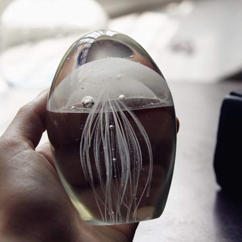 Miniature 3D Jellyfish Crystal - مراجعة Paper Weight Crystal وسعره