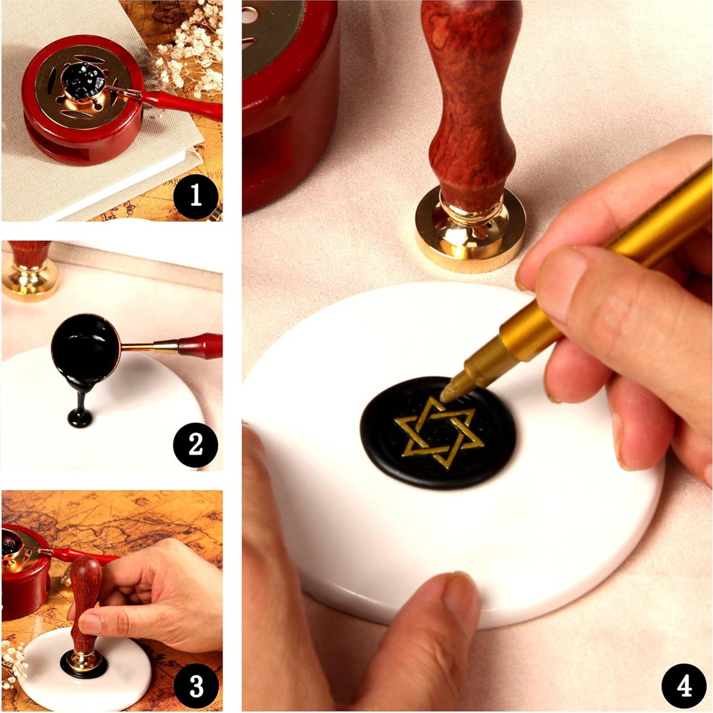 Custom Your Logo 25/30/40/50mm - مراجعة Wax Seal Stamp Set وسعره