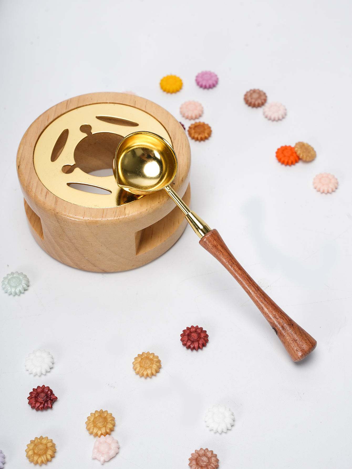 1set Wax Seal Set Wood Wax Mel - مراجعة Wax Seal Stamp Set وسعره