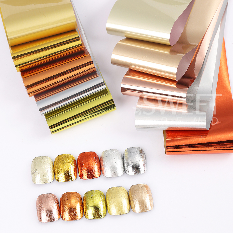 10pcs Metallic Nail Transfer F - مراجعة Gel Refill Pack وسعره