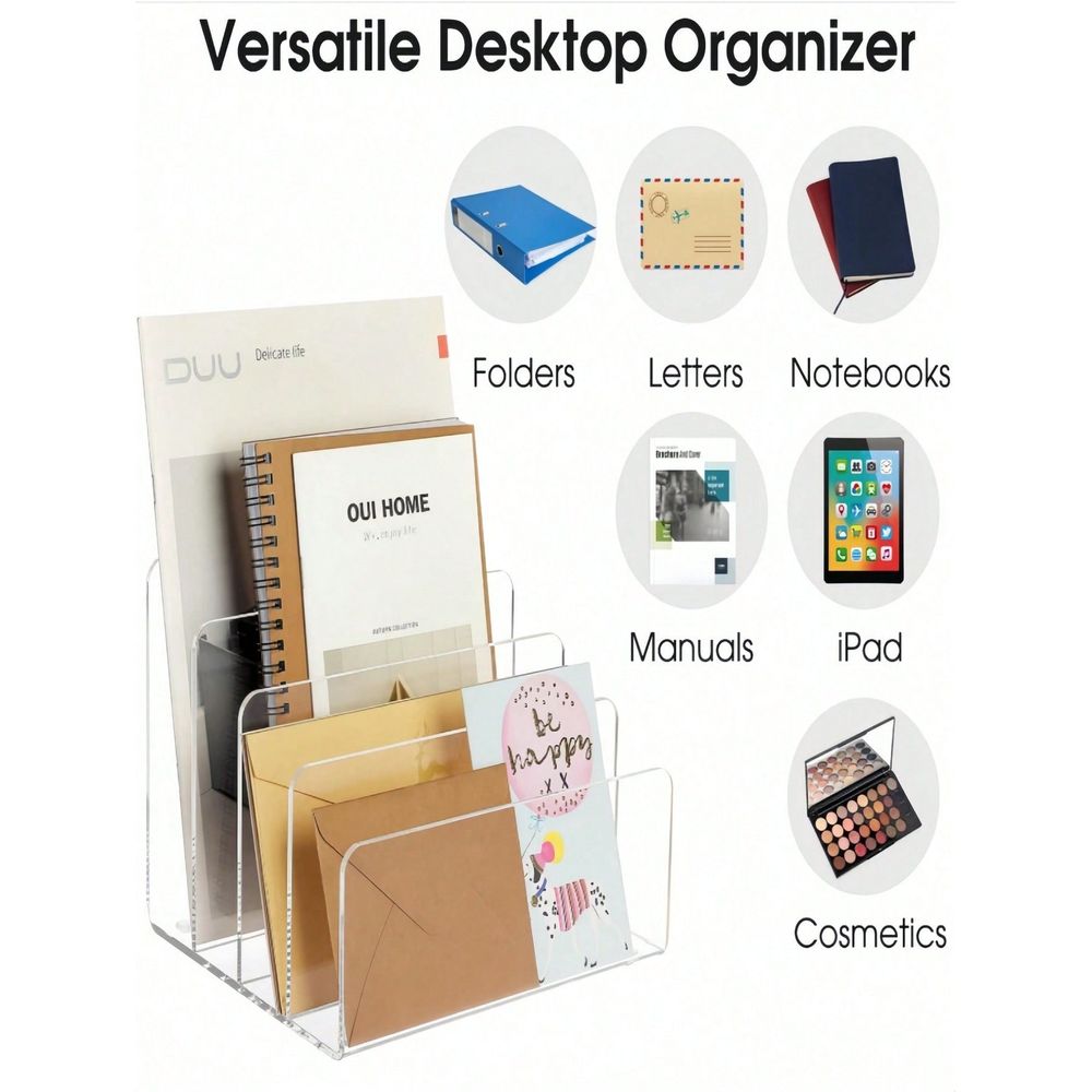 Acrylic File Folder, Desk File - مراجعة Magazine Holder Rack وسعره
