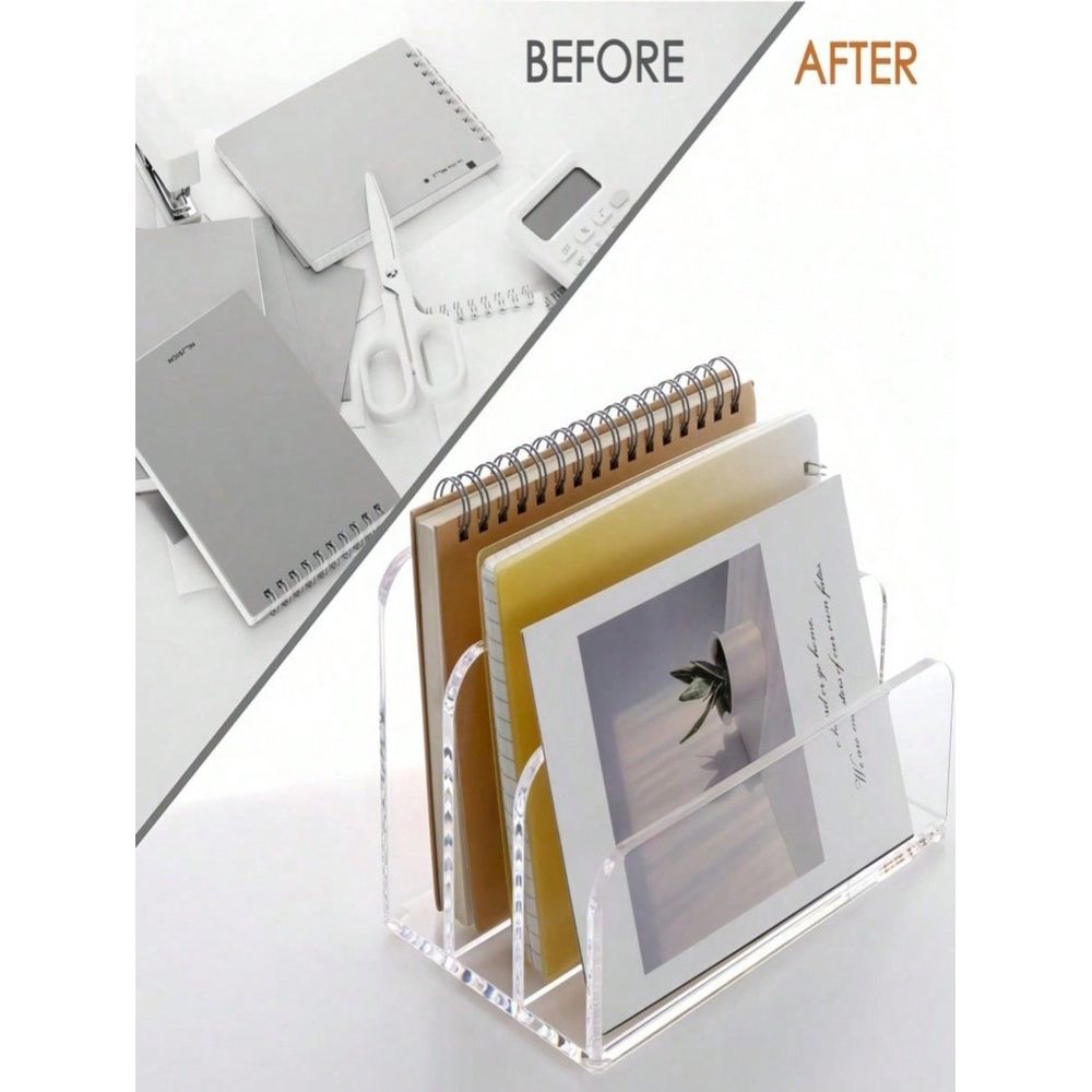 Acrylic File Folder, Desk File - مراجعة Magazine Holder Rack وسعره
