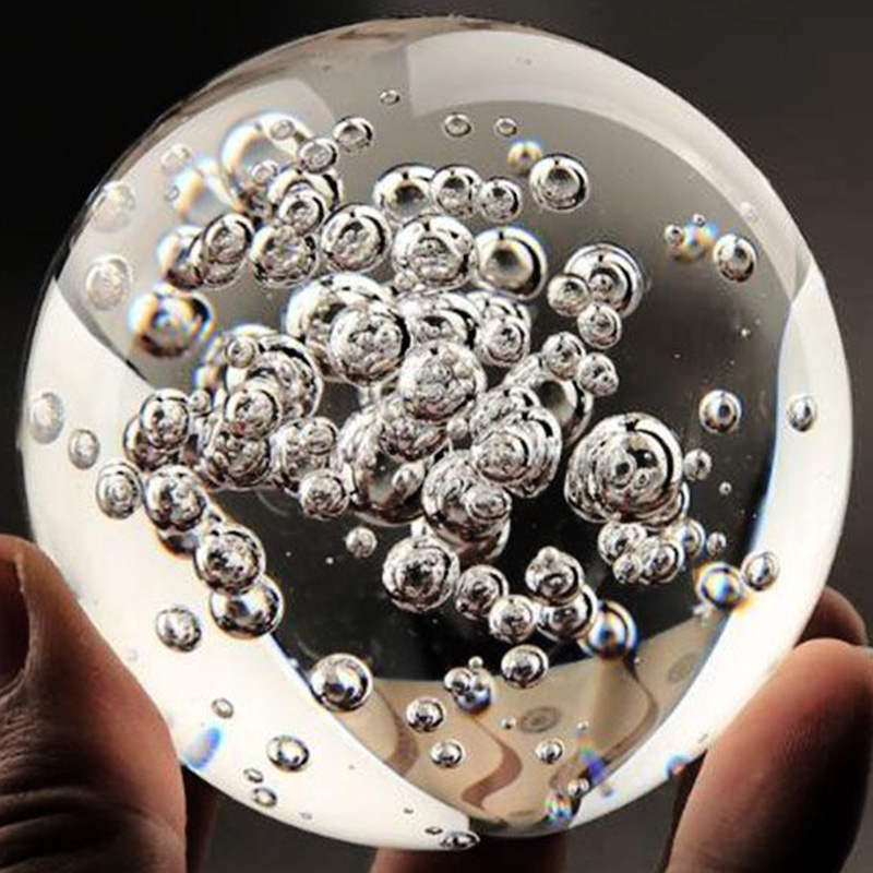 40/60/80MM Clear Bubble Crysta - مراجعة Paper Weight Crystal وسعره