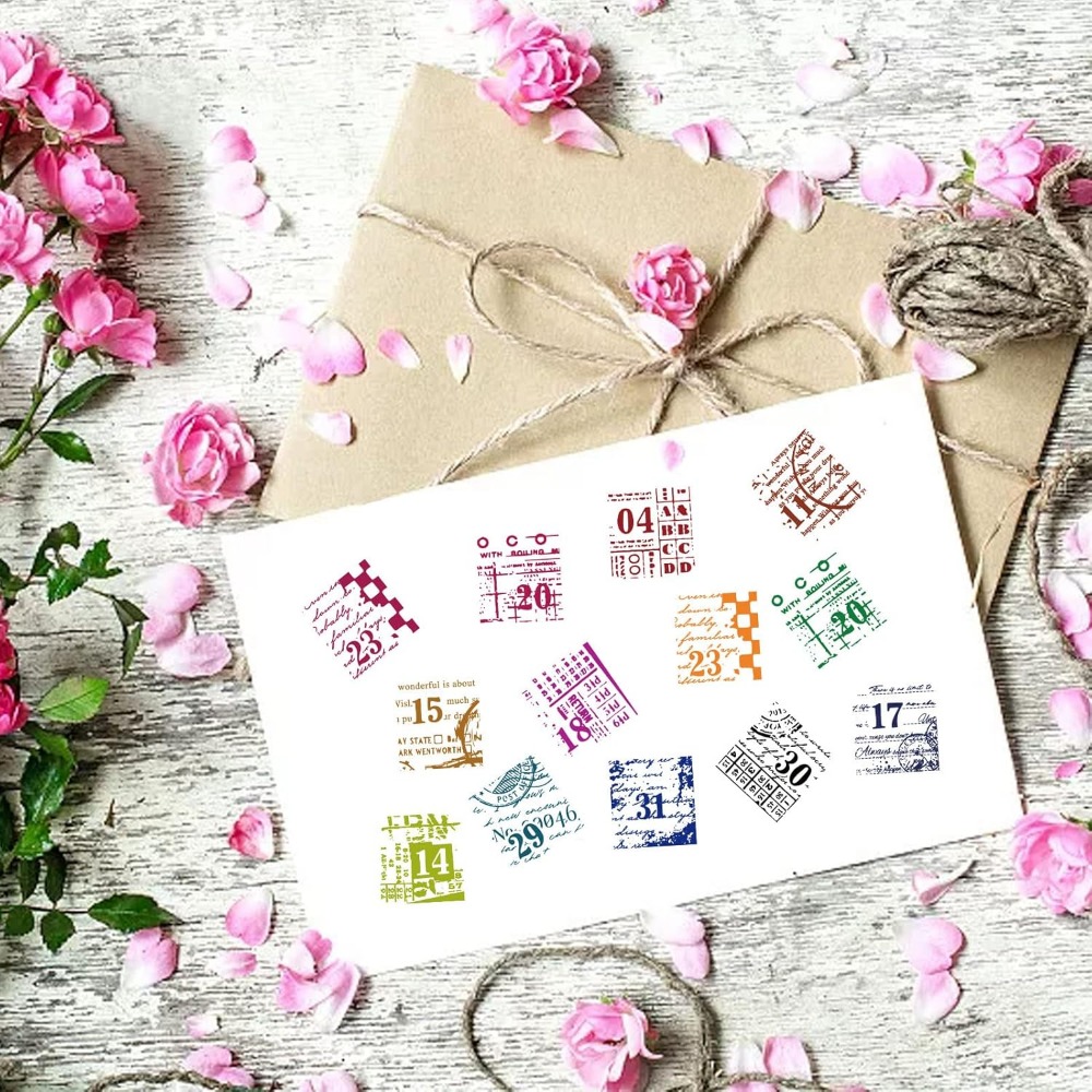 1Sheet Vintage Date Clear Stam - مراجعة Rubber Date Stamp وسعره