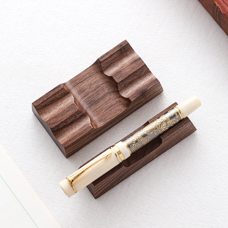Walnut Wood Pen Holder Stand f - مراجعة Pen Rest Single وسعره