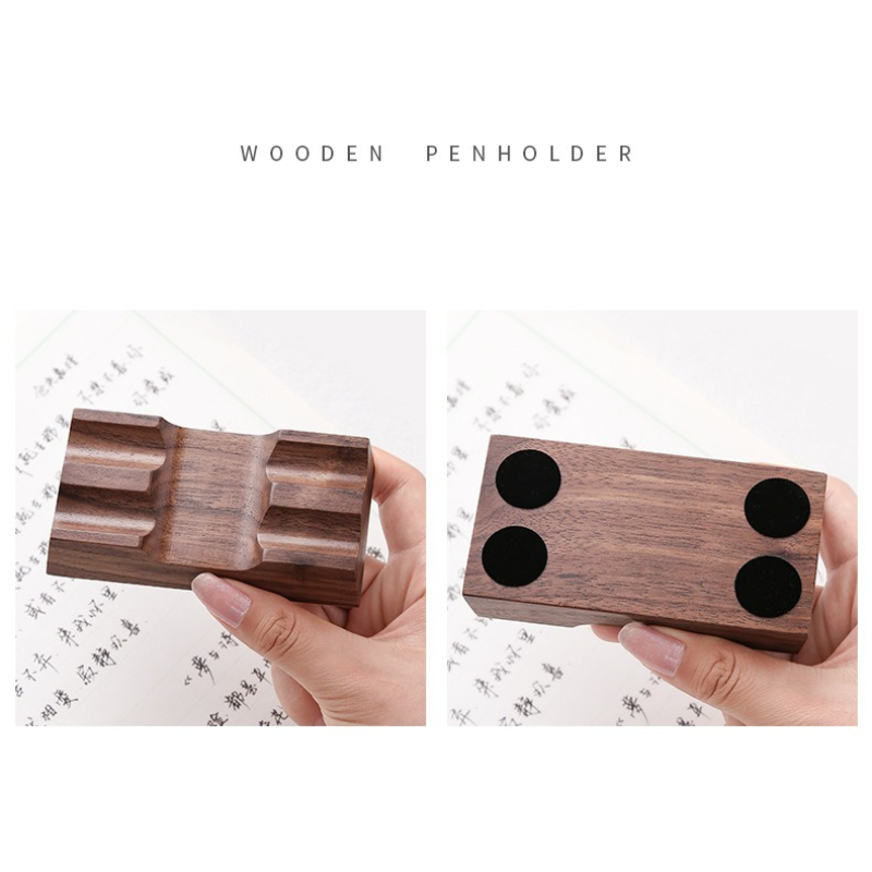 Walnut Wood Pen Holder Stand f - مراجعة Pen Rest Single وسعره