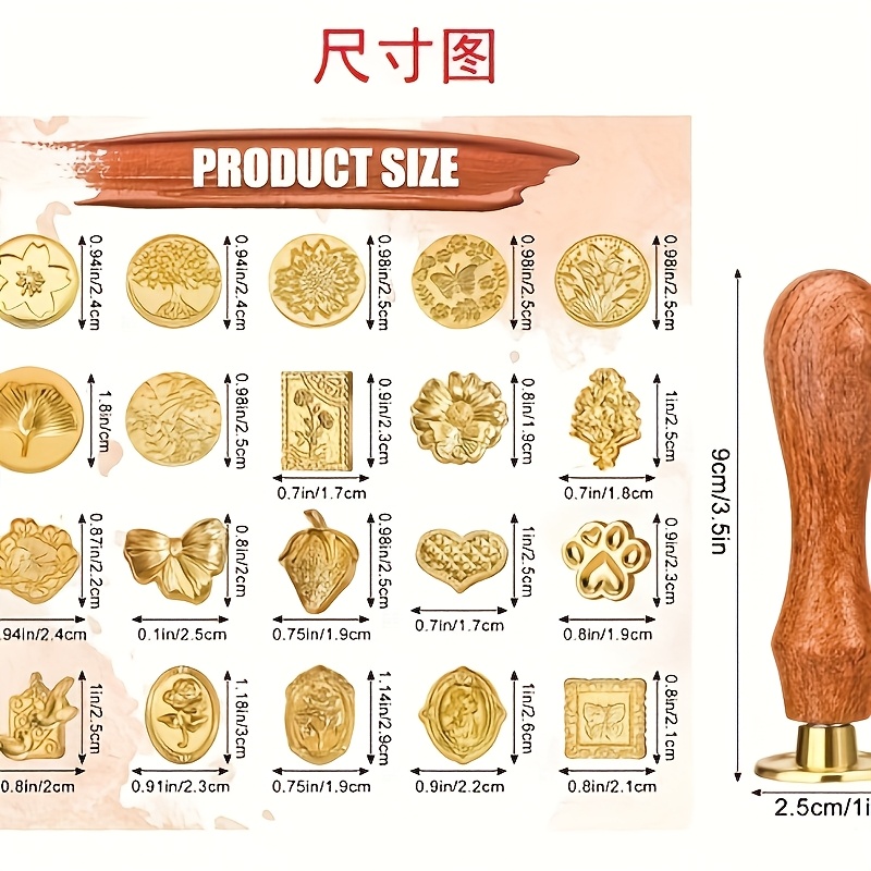 21pc wax stamp set with variou - مراجعة Wax Seal Stamp Set وسعره