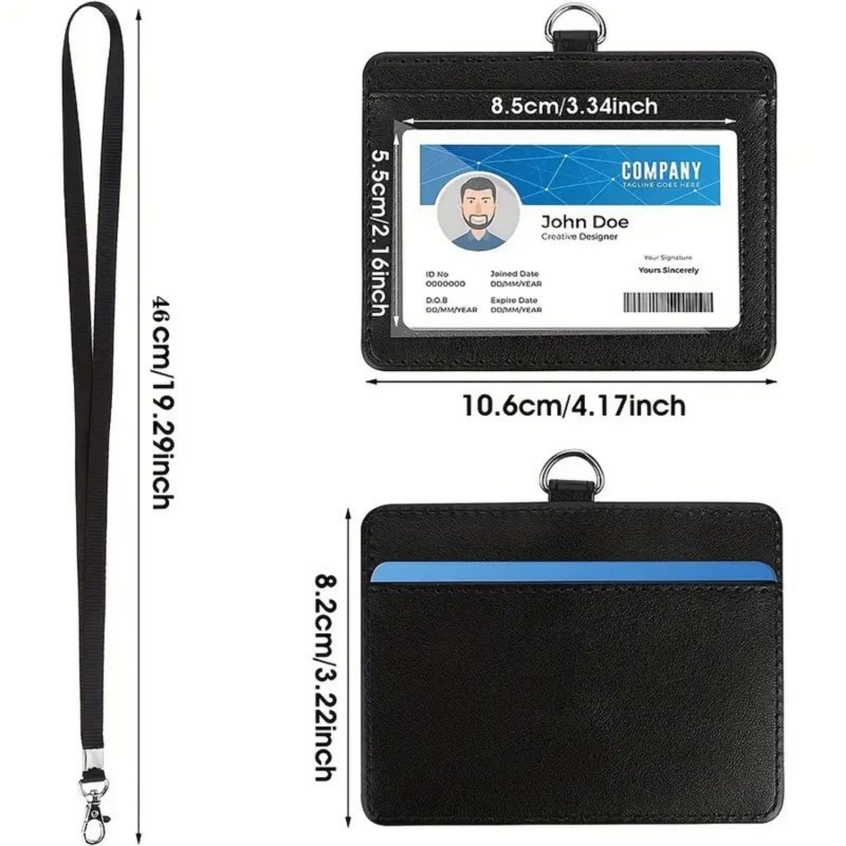 1 pc Horizontal ID badge holde - مراجعة Index Card Holder وسعره