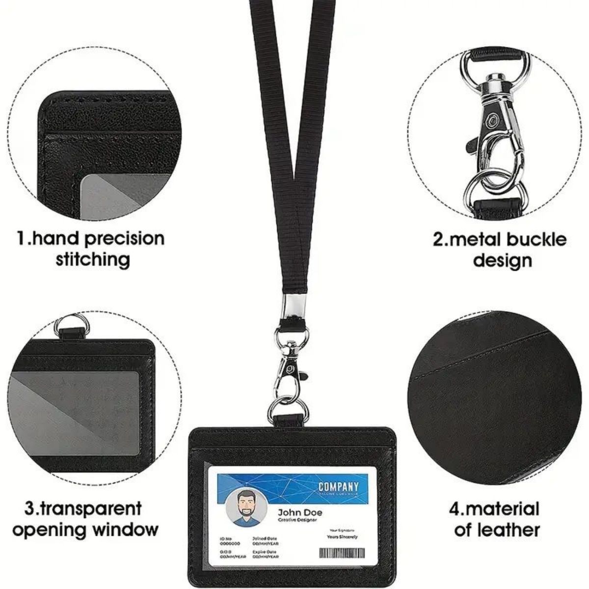 1 pc Horizontal ID badge holde - مراجعة Index Card Holder وسعره
