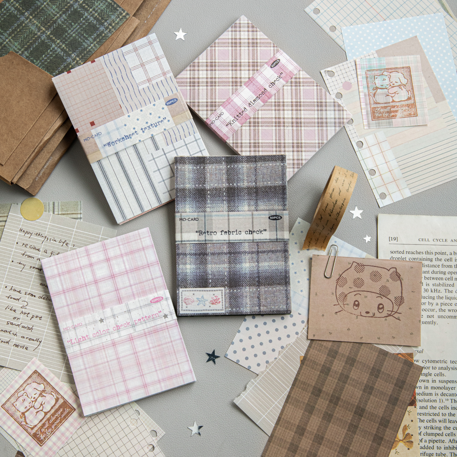 50pcs creative plaid Decor Scr - مراجعة Ink Blotter Paper وسعره