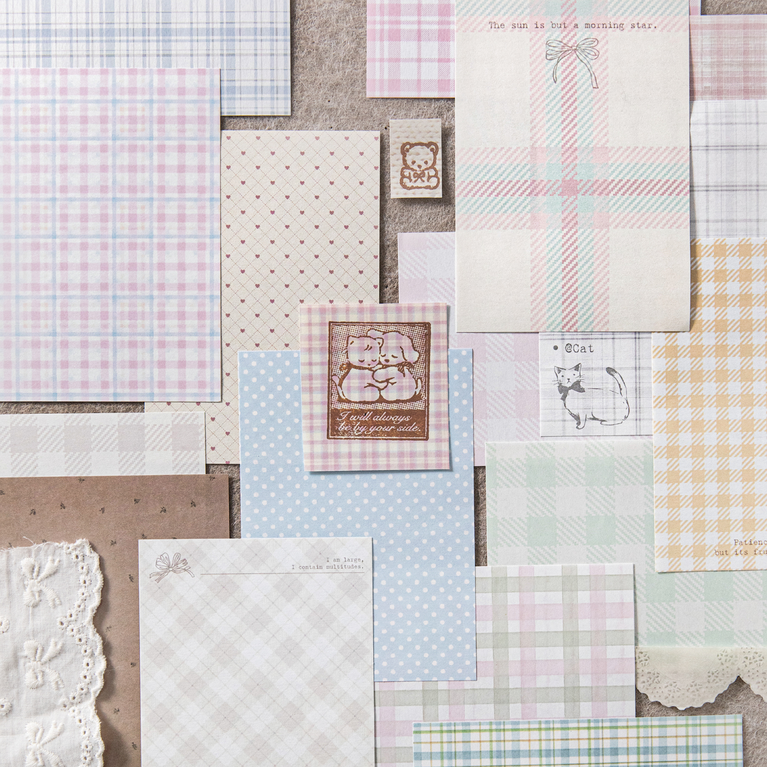 50pcs creative plaid Decor Scr - مراجعة Ink Blotter Paper وسعره