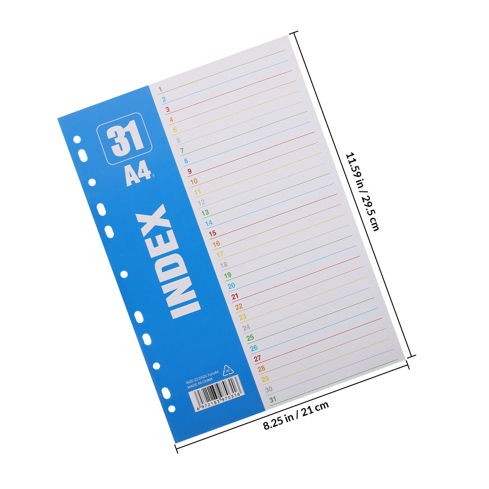 1Set A4 11-Hole PP Index Divid - مراجعة Tab Divider A4 وسعره