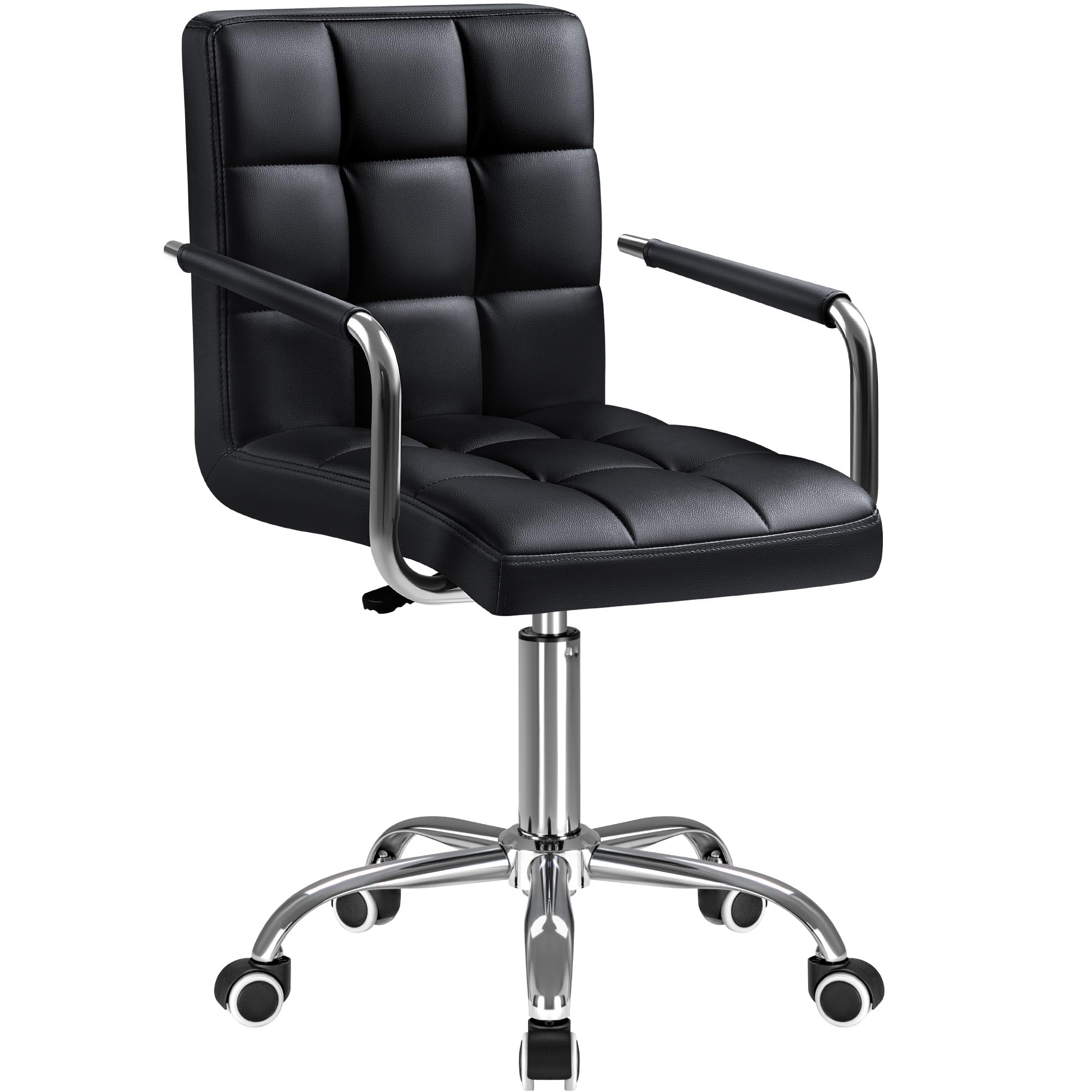 Black PU Leather Swivel Office - مراجعة Leather Desk Pad وسعره