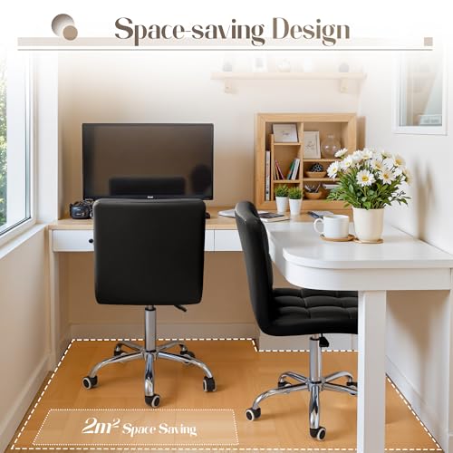 Black PU Leather Swivel Office - مراجعة Leather Desk Pad وسعره