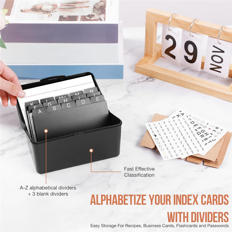 3Inchx5inch Index Card Holder  - مراجعة Card Index Box وسعره