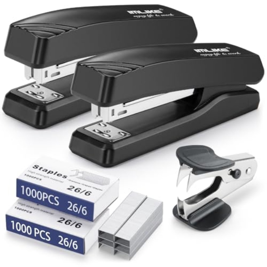 Desktop Office Stapler with 20 - مراجعة Stapler Half Strip وسعره
