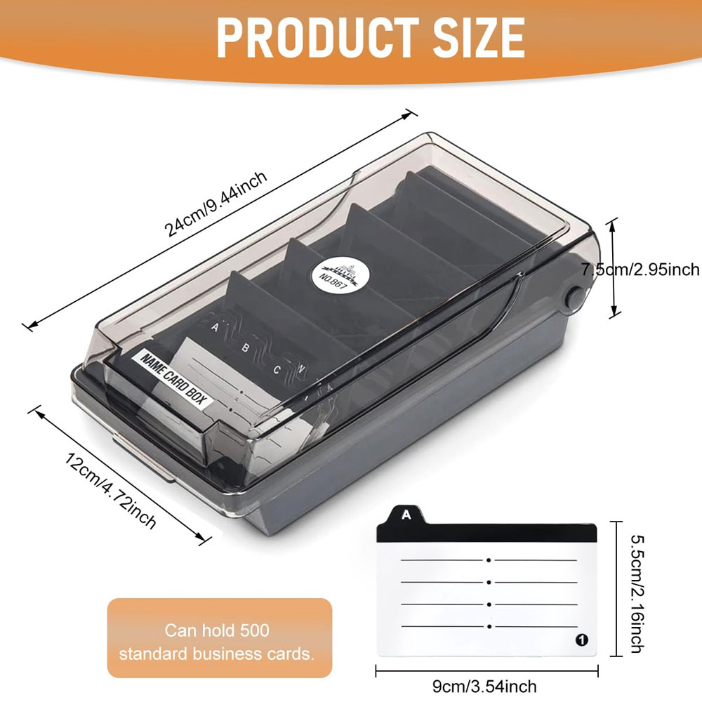 Desktop Business Card Box, Lar - مراجعة Card Index Box وسعره