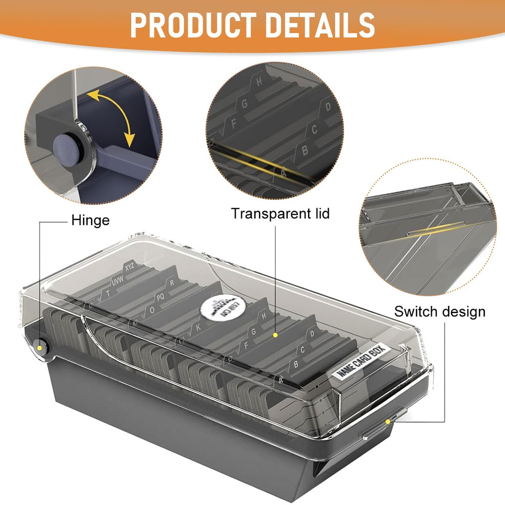Desktop Business Card Box, Lar - مراجعة Card Index Box وسعره