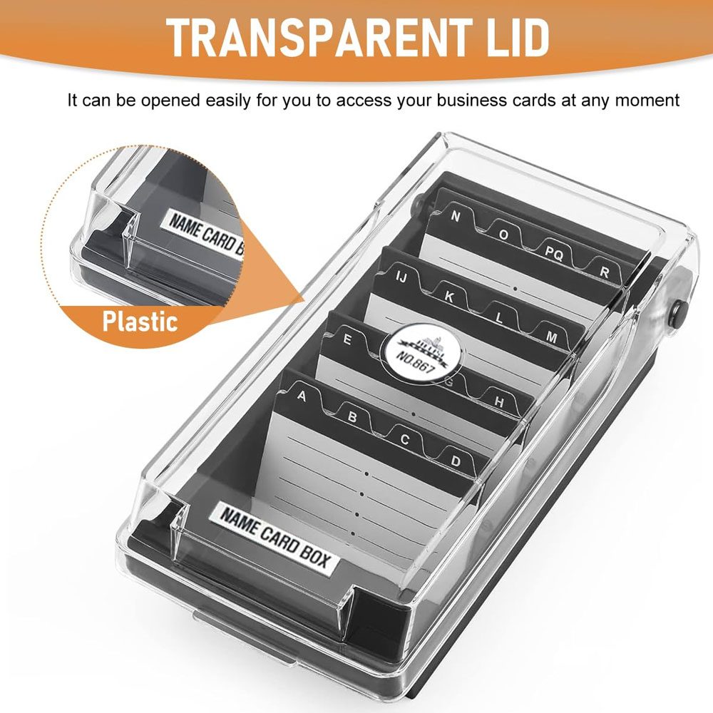 Desktop Business Card Box, Lar - مراجعة Card Index Box وسعره