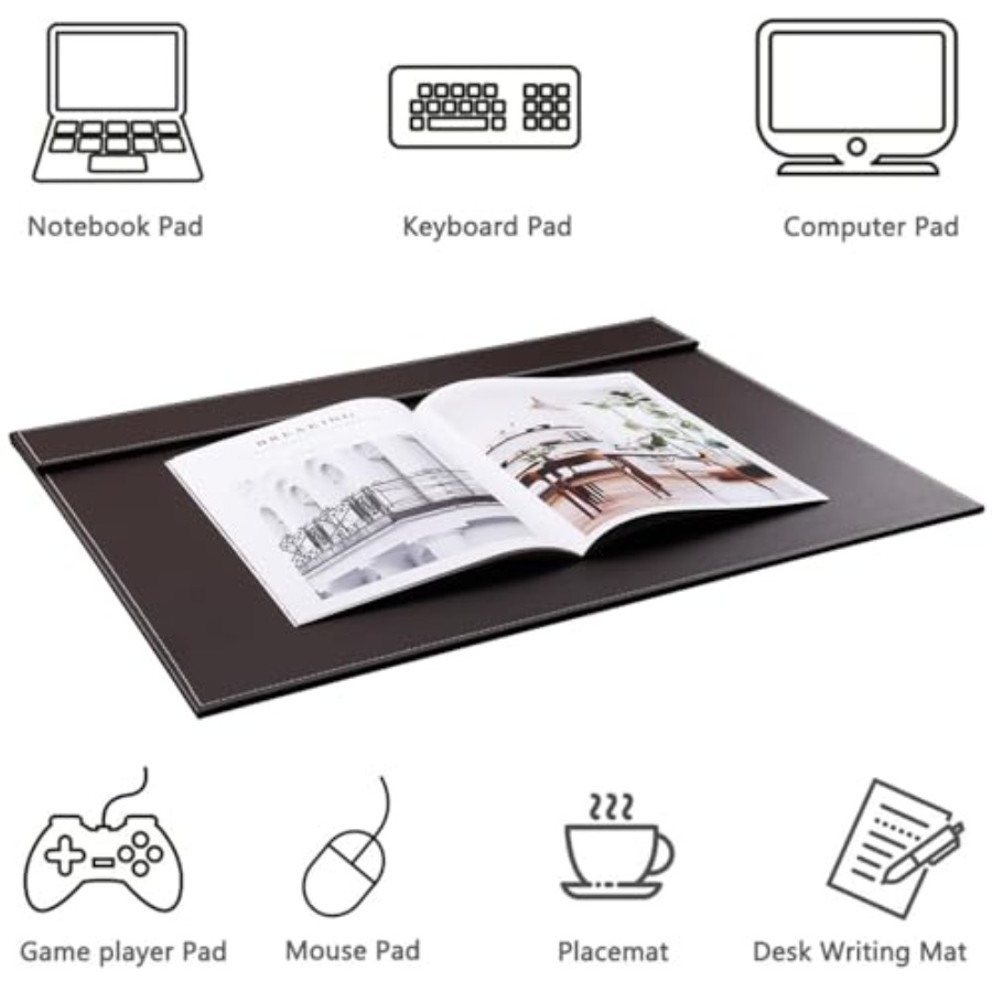 Ultra-Smooth PU Leather Desk P - مراجعة Leather Desk Pad وسعره
