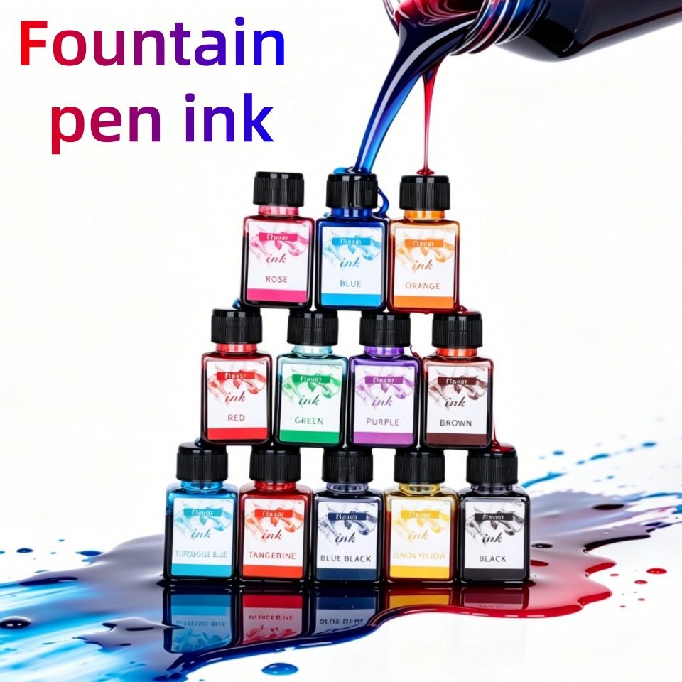 12-colors fountain pen ink, 25 - مراجعة Fountain Pen Bottled Ink وسعره