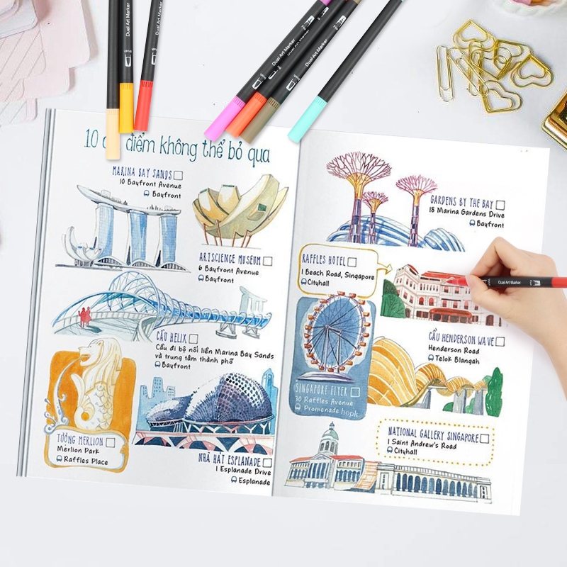 12 Colors Artist Coloring Mark - مراجعة Correction Pen Fine وسعره